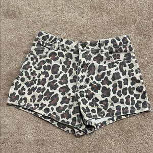 Leopard Print Girls Shorts